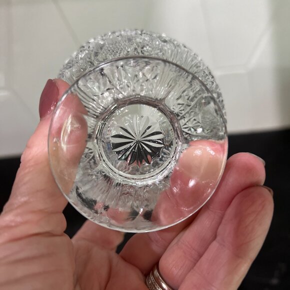 Madora glass bowls - Starburst Sawtooth RIm Small Footed Compote/Dessert… - Picture 6 of 13